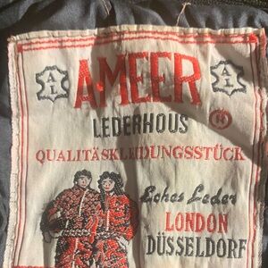 AMER Lederhous Branded Jacket Label - Red & Black